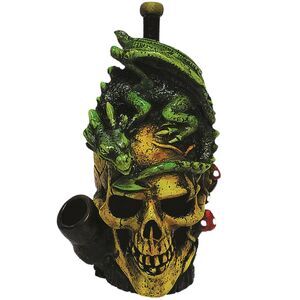 Skull Dragon Handmade Tobacco Smoking Hand Pipe Fantasy Medieval Game of Thrones